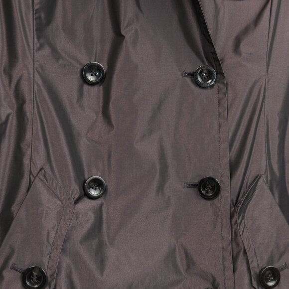 Weekend Max Mara Purple Taffeta Double-Breasted Belted Trench Coat - Picture 8 of 12